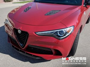  Alfa Romeo Stelvio Hood Air Vent Trim Kit - Quadrifoglio - Carbon Fiber